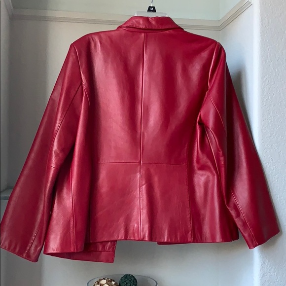 Red Leather Jacket - Picture 3 of 7